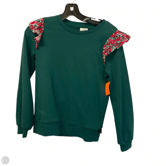 Top Long Sleeve By J. Crew In Green, Size: Xxs