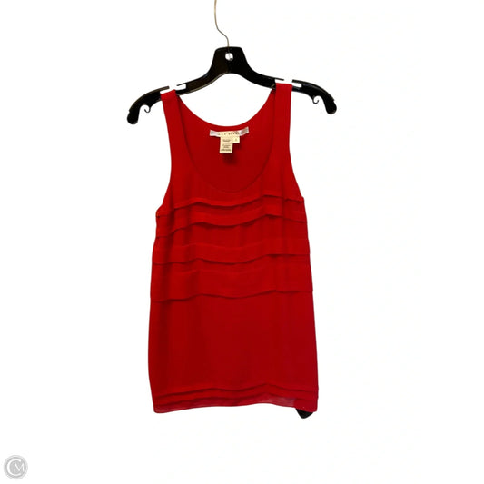 Top Sleeveless By Max Studio In Red, Size: S