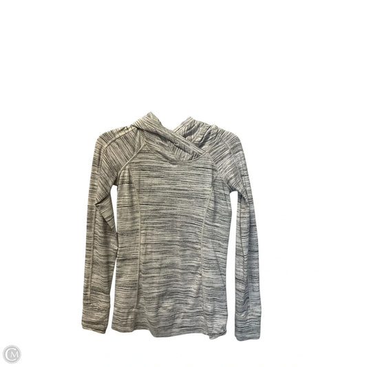 Athletic Sweatshirt Hoodie By Lululemon In Grey, Size: 4