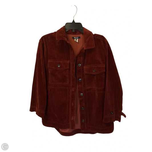 Jacket Shirt By Madewell In Red, Size: Xxs