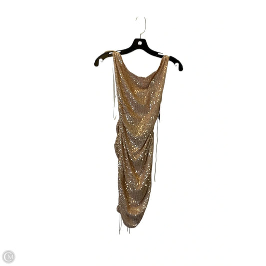 Dress Party Short By Clothes Mentor In Gold, Size: S