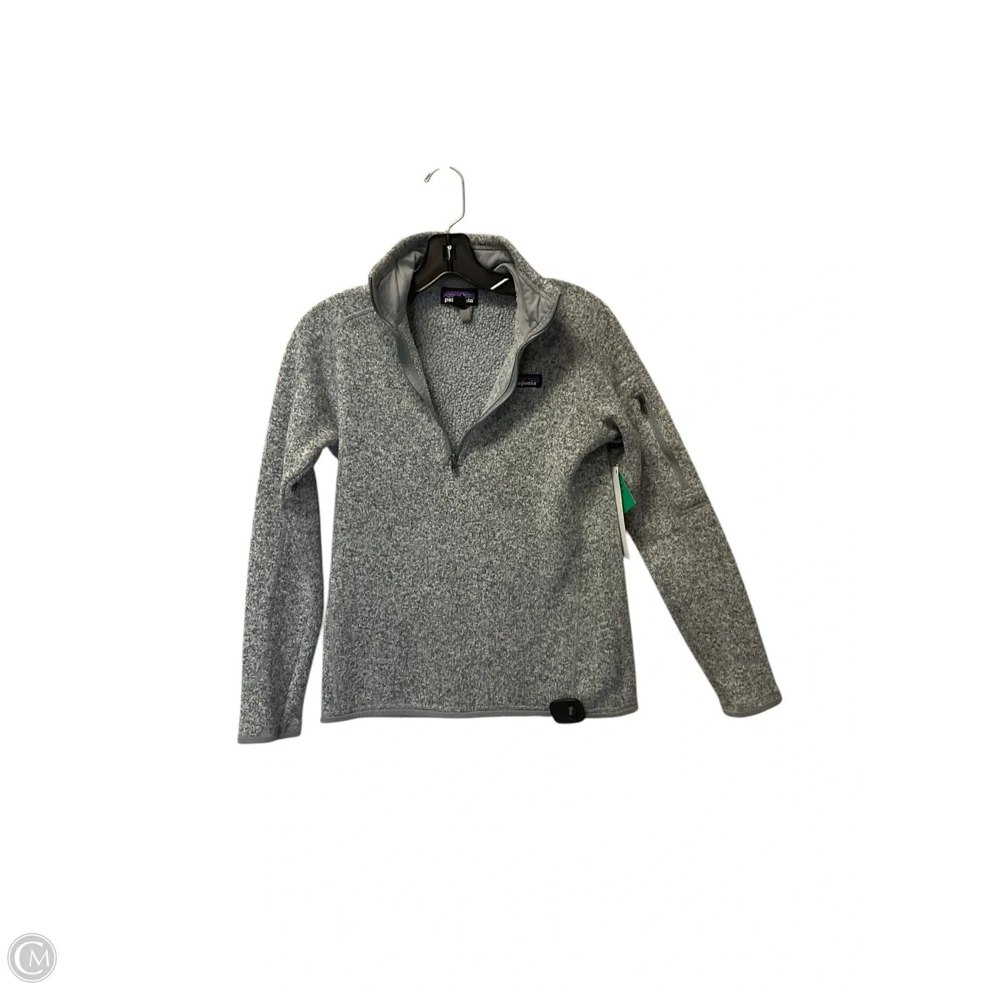 Sweatshirt Collar By Patagonia In Grey, Size: S