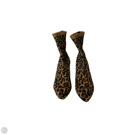Boots Ankle Heels By Blondo In Animal Print, Size: 9.5