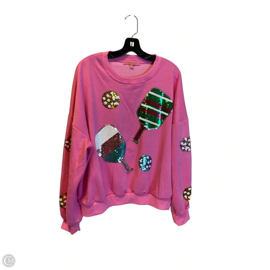 Sweatshirt Crewneck By Simply Southern In Pink, Size: Xl