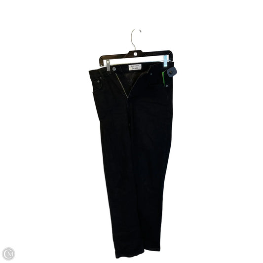 Jeans Straight By Reformation In Black Denim, Size: 4