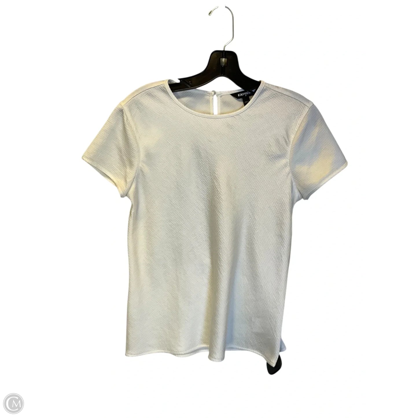 Top Short Sleeve By Express In White, Size: Xs