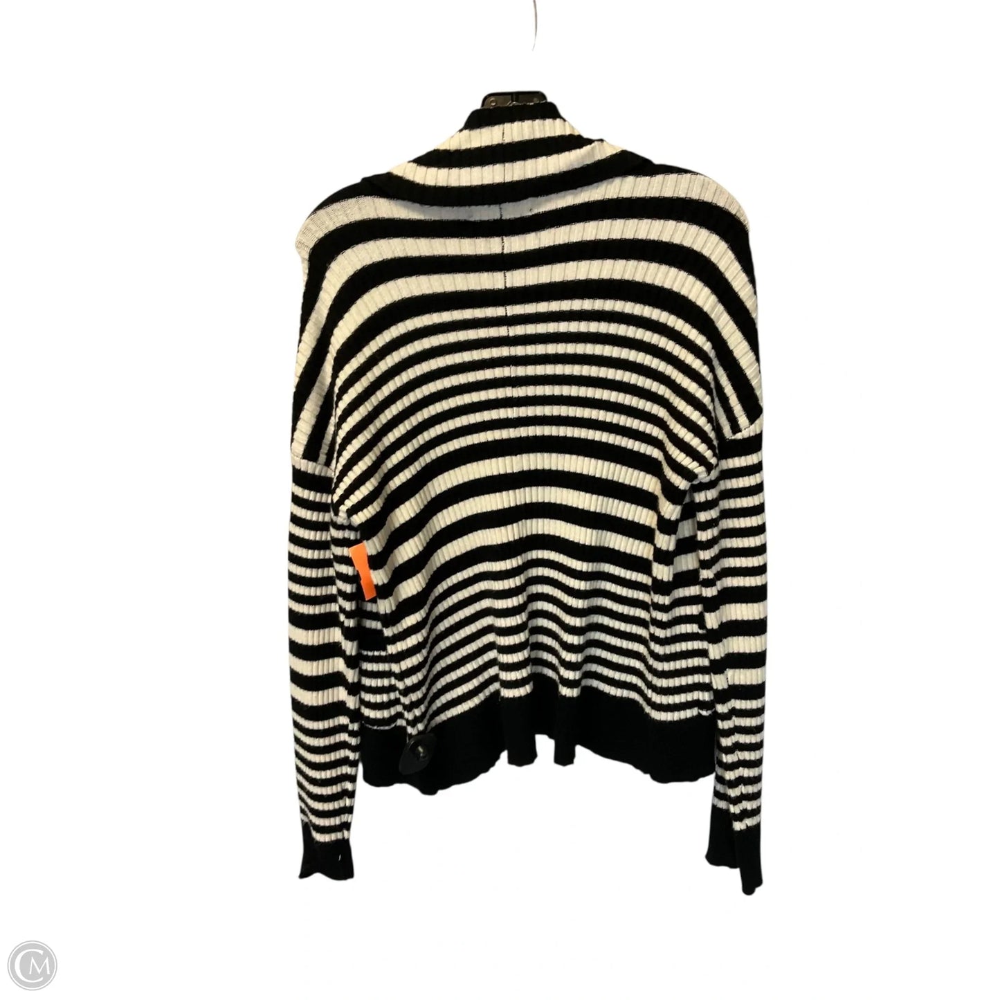Sweater Cardigan By Clothes Mentor In Striped Pattern, Size: L
