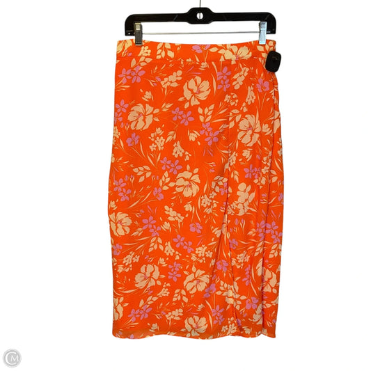 Skirt Midi By Sage In Floral Print, Size: M