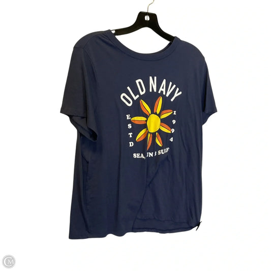 Top Short Sleeve By Old Navy In Navy, Size: Xl