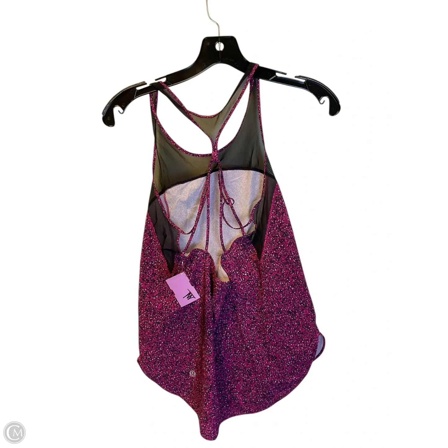 Athletic Tank Top By Lululemon In Black & Pink