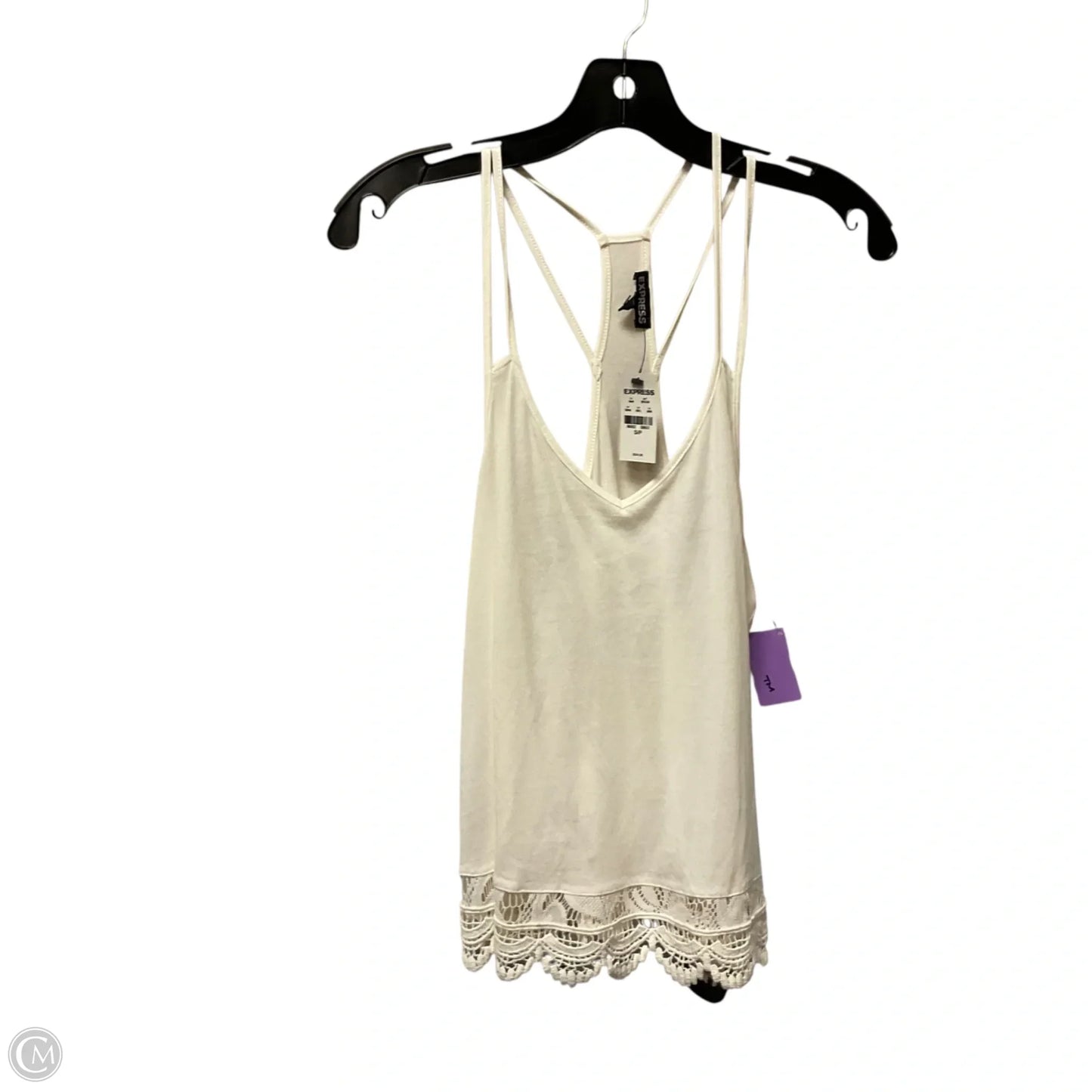 Top Sleeveless By Express In Cream, Size: S