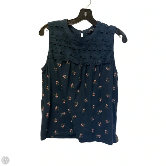 Top Sleeveless By Lucky Brand In Navy, Size: L