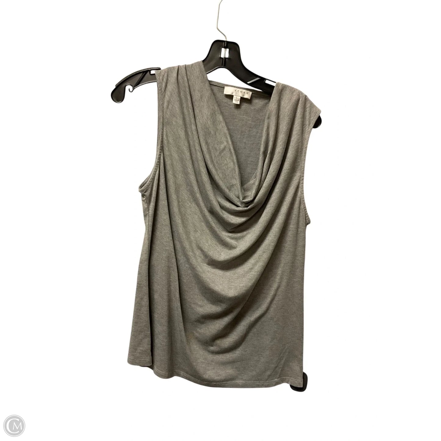 Top Sleeveless By Kenar In Grey, Size: L
