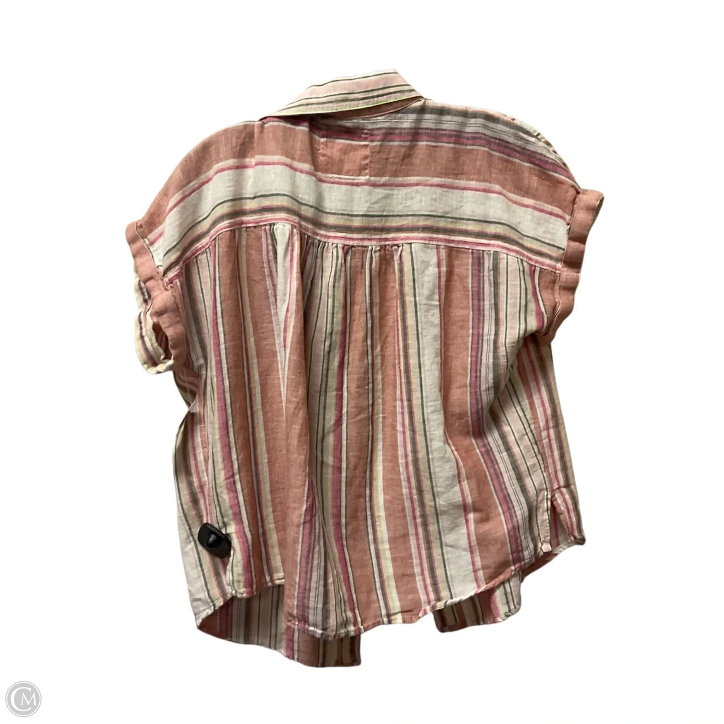 Top Short Sleeve By Lucky Brand In Striped Pattern, Size: M