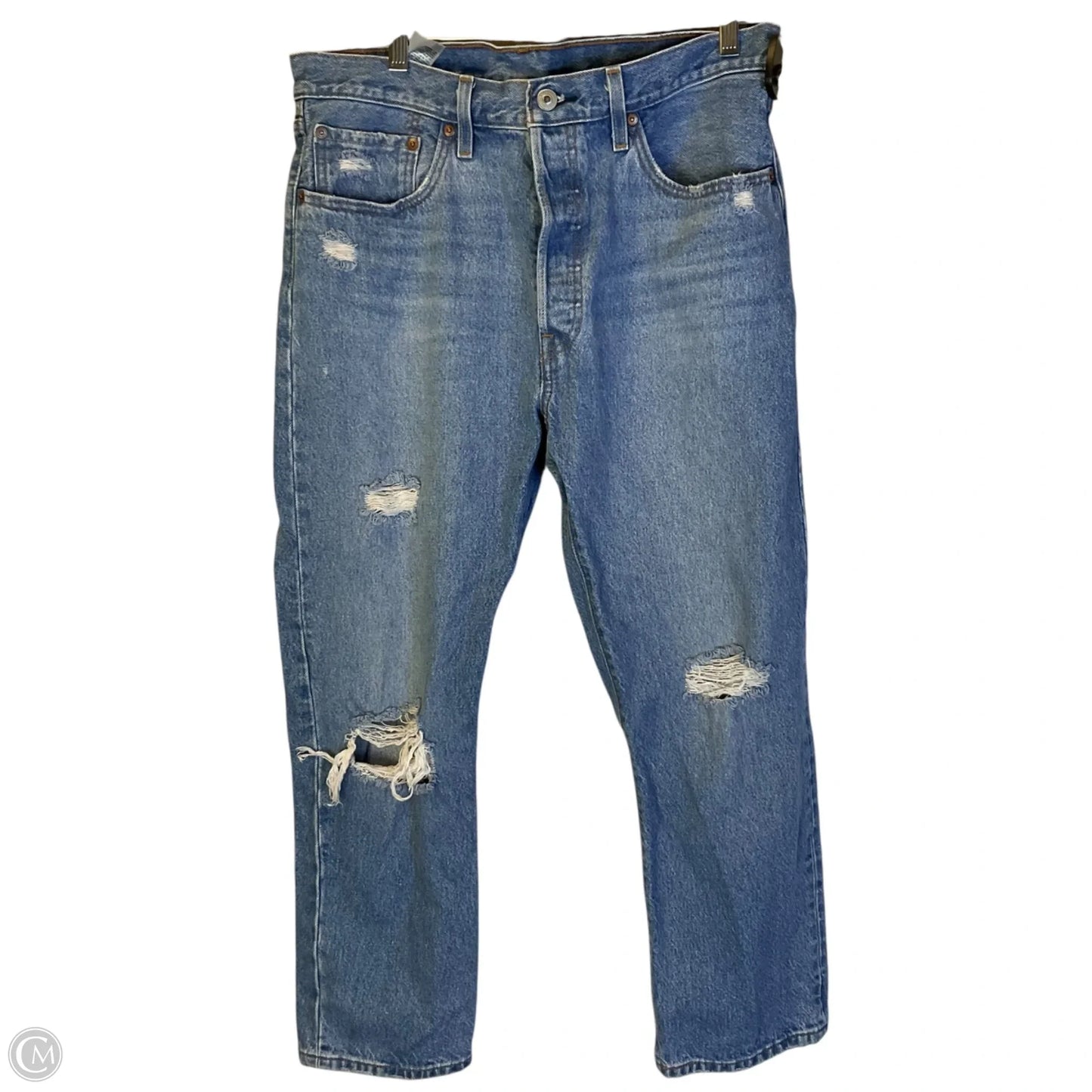 Jeans Boyfriend By Levis In Blue Denim, Size: 12