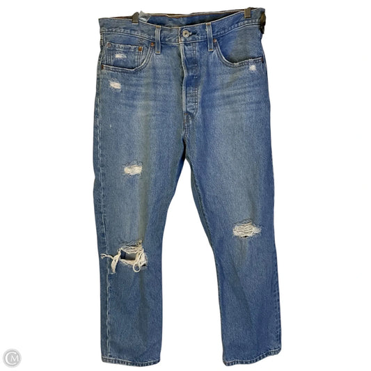 Jeans Boyfriend By Levis In Blue Denim, Size: 12