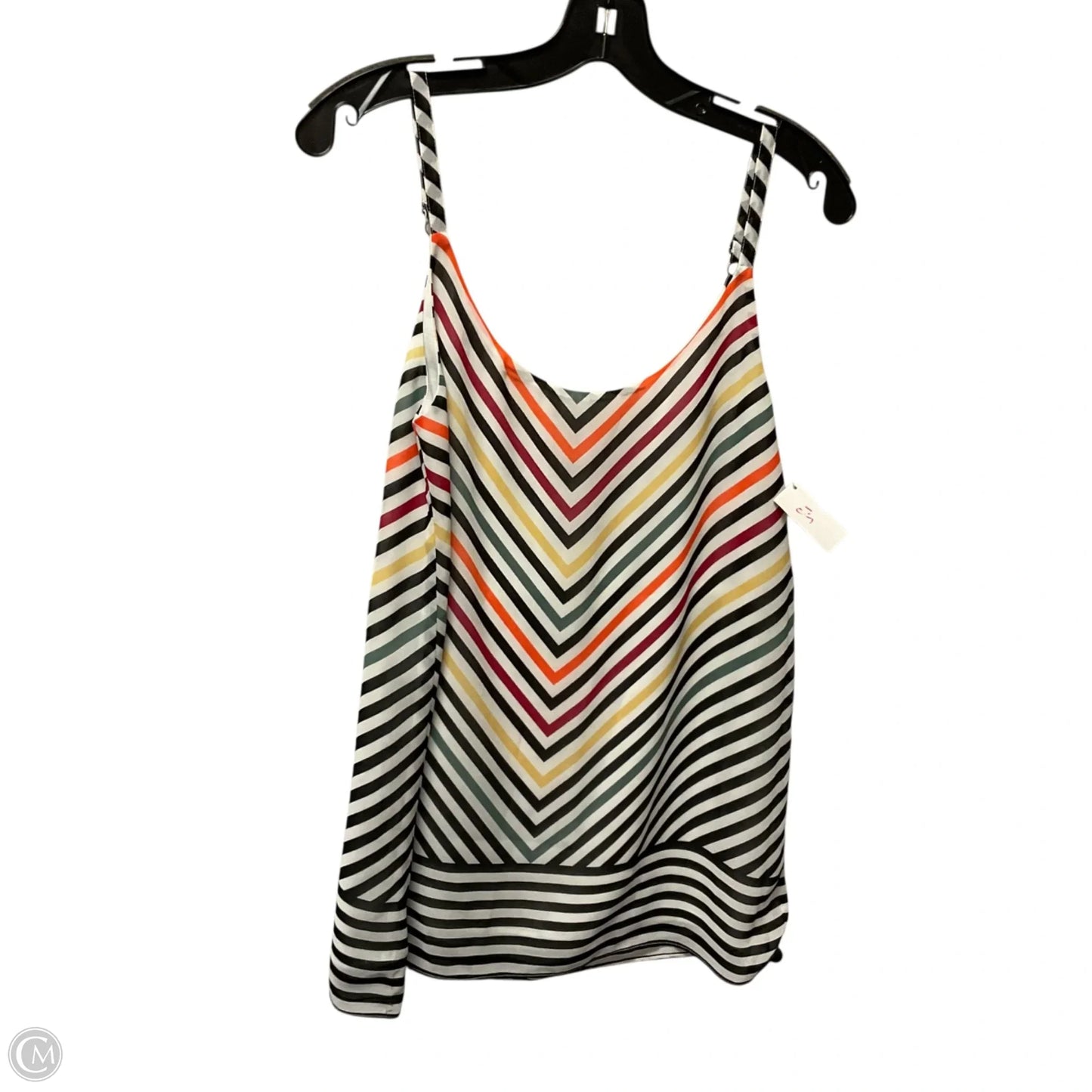 Top Sleeveless By Cabi In Striped Pattern, Size: Xs