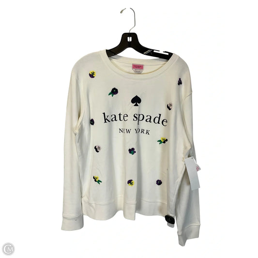 Sweater Designer By Kate Spade In Cream, Size: Xl