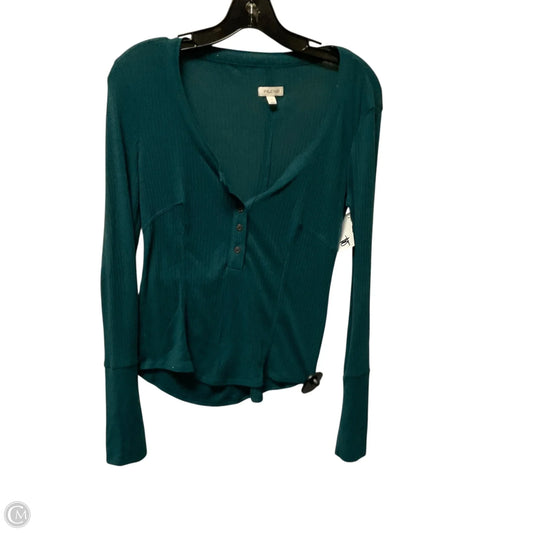 Top Long Sleeve By Pilcro In Green, Size: S