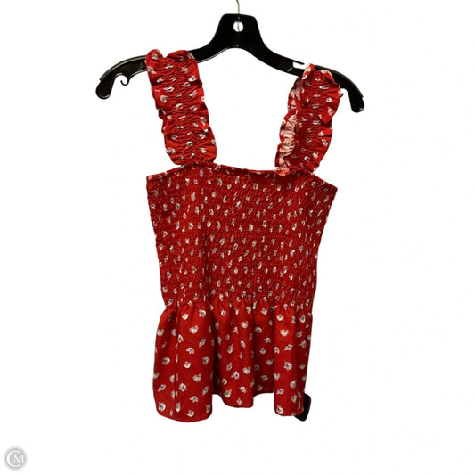 Top Sleeveless By Clothes Mentor In Red, Size: S