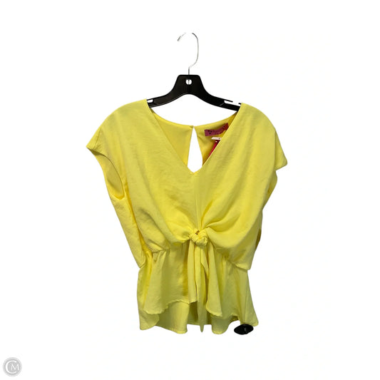 Top Sleeveless By Almost Pink In Yellow, Size: M