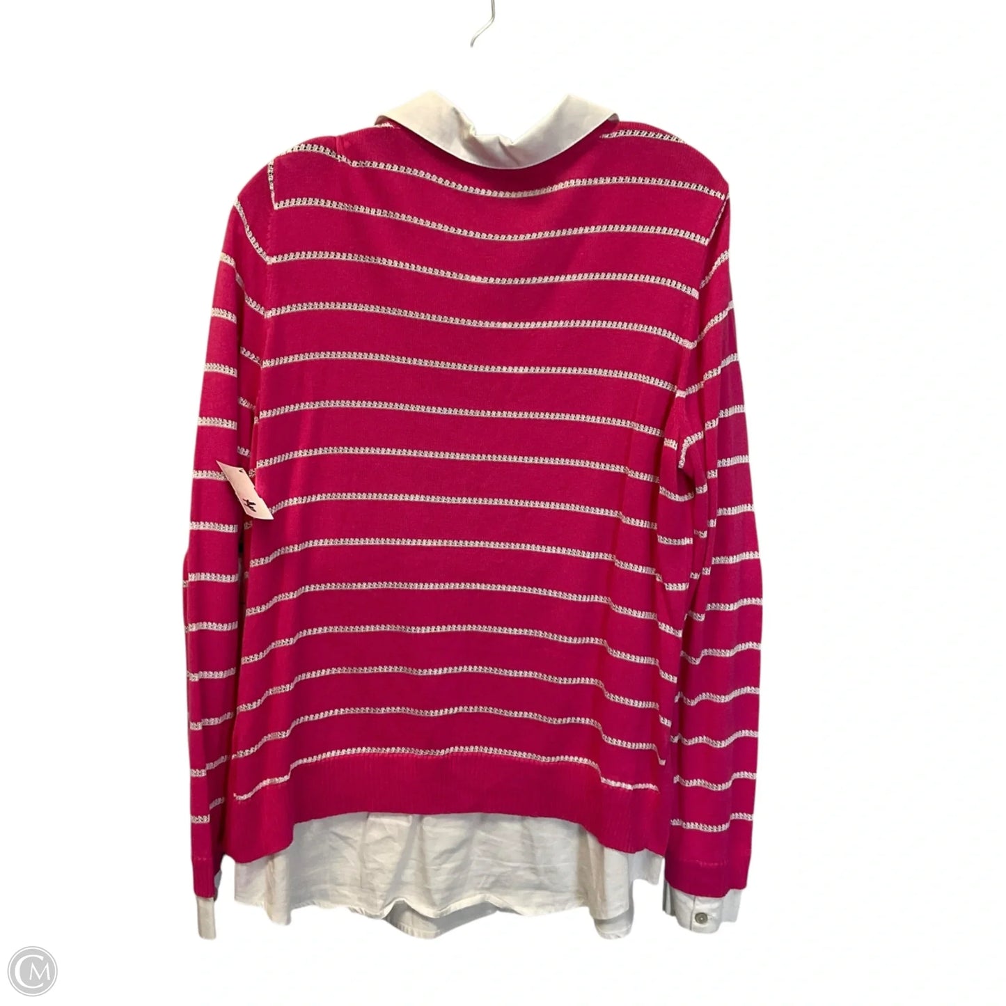 Top Long Sleeve By Foxcroft In Pink, Size: L