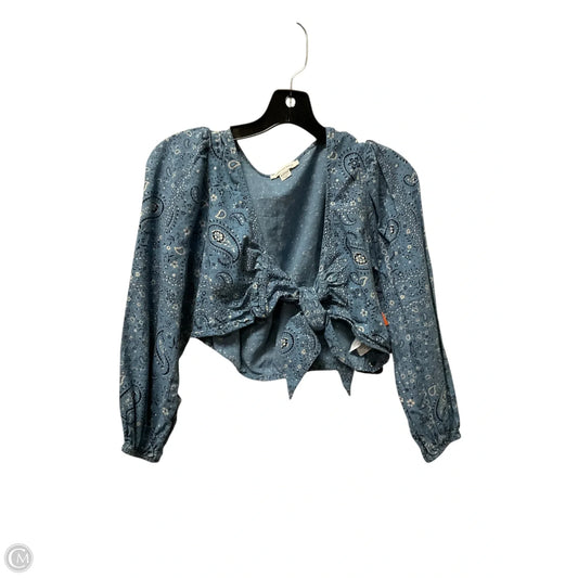 Top Long Sleeve By American Eagle In Blue, Size: Xs