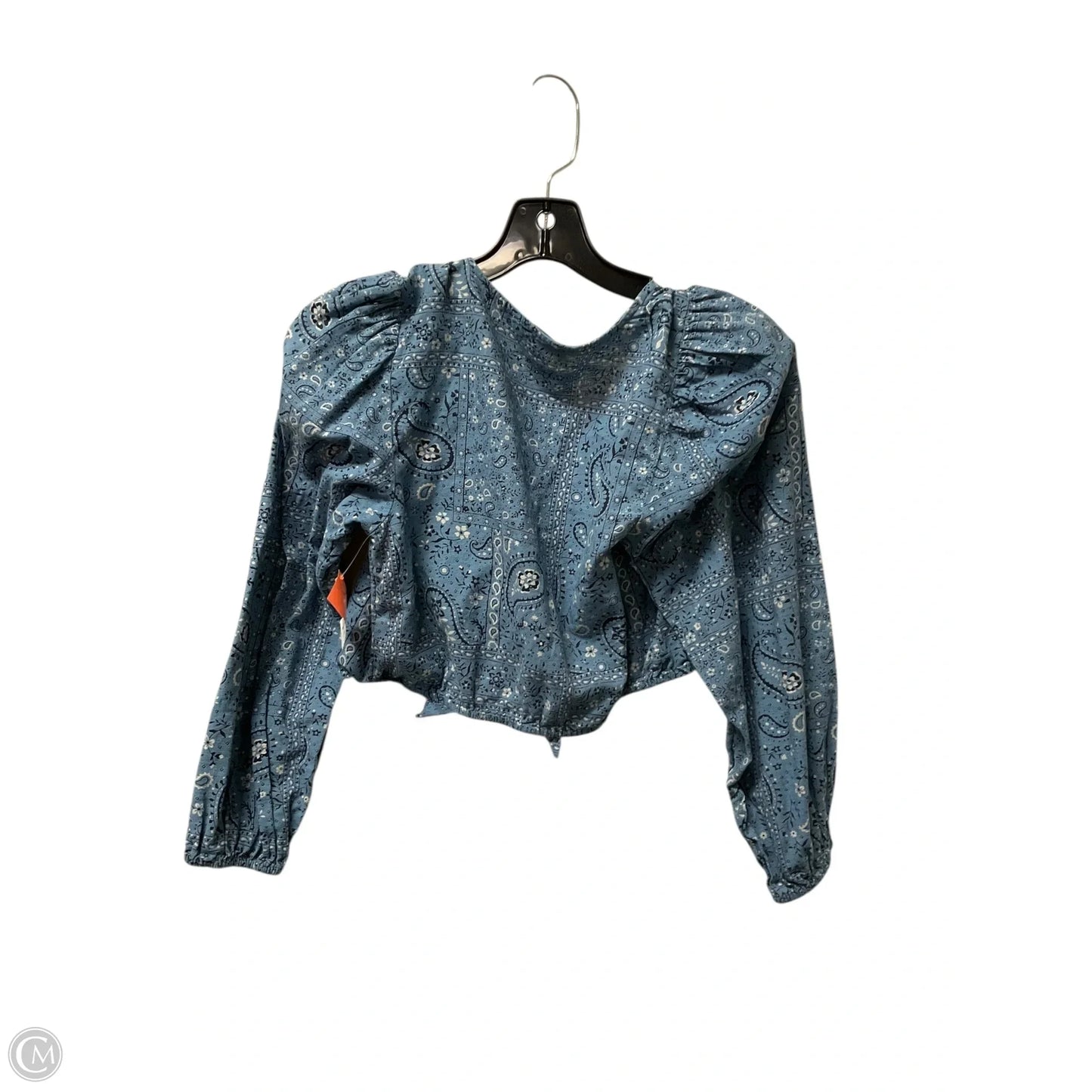 Top Long Sleeve By American Eagle In Blue, Size: Xs