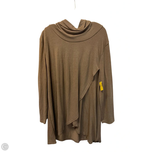 Top Long Sleeve By She + Sky In Brown, Size: 2x