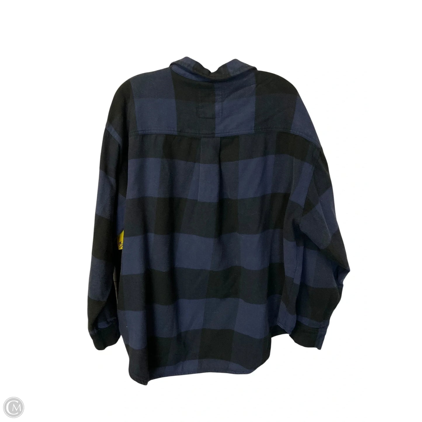 Top Long Sleeve By Aerie In Plaid Pattern, Size: L