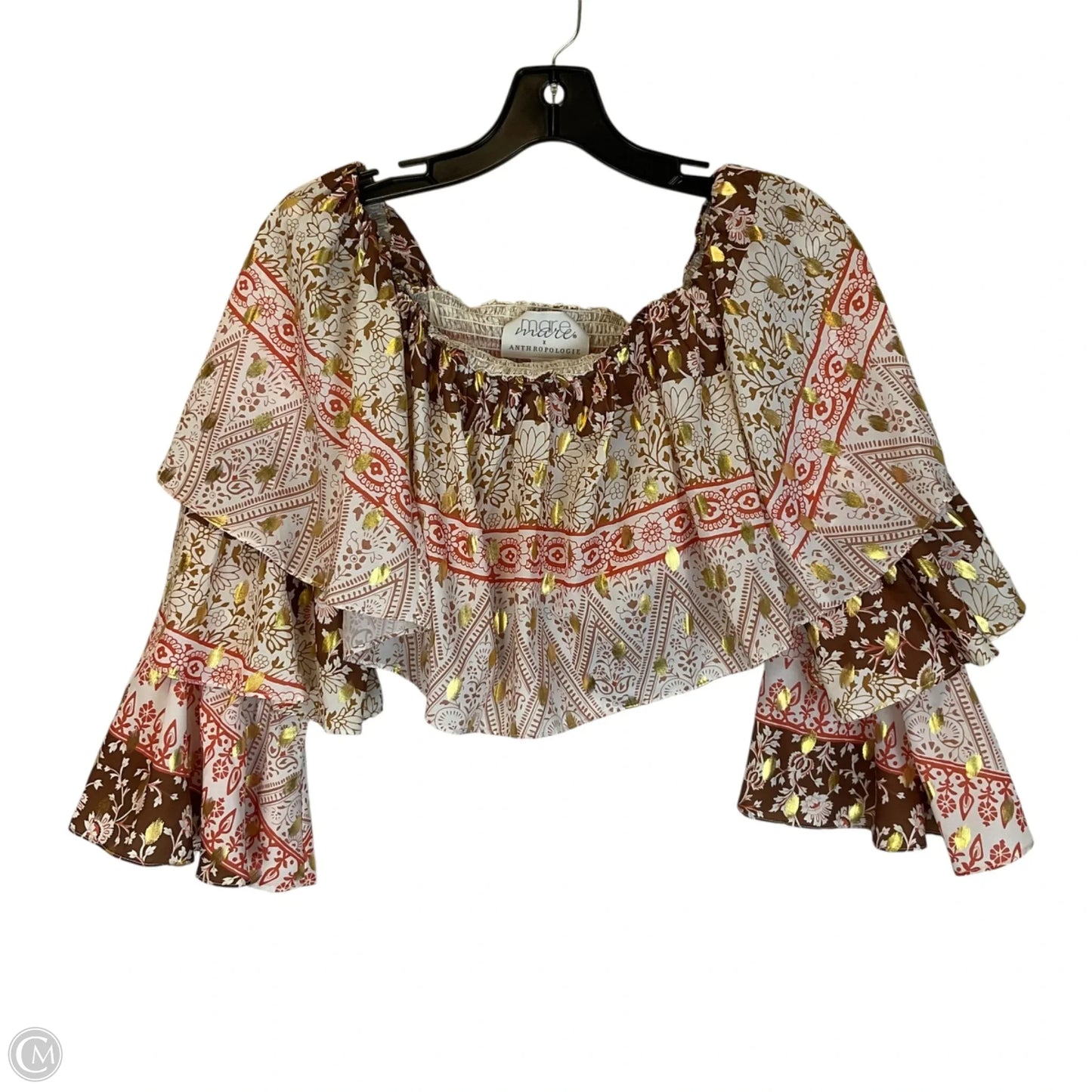 Top Long Sleeve By Anthropologie In White, Size: L