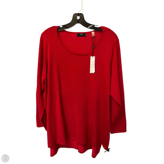 Top Long Sleeve By Tahari In Red, Size: 1x