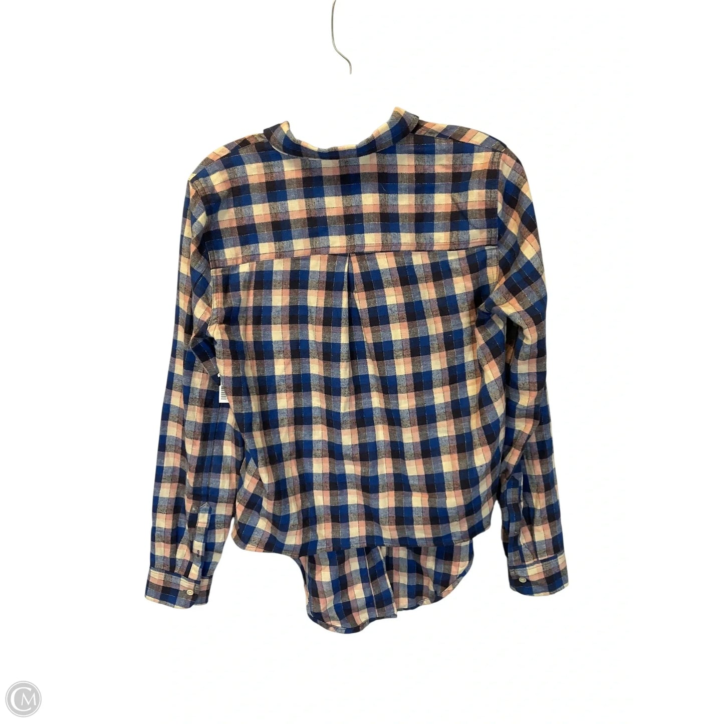 Top Long Sleeve By Madewell In Plaid Pattern, Size: S