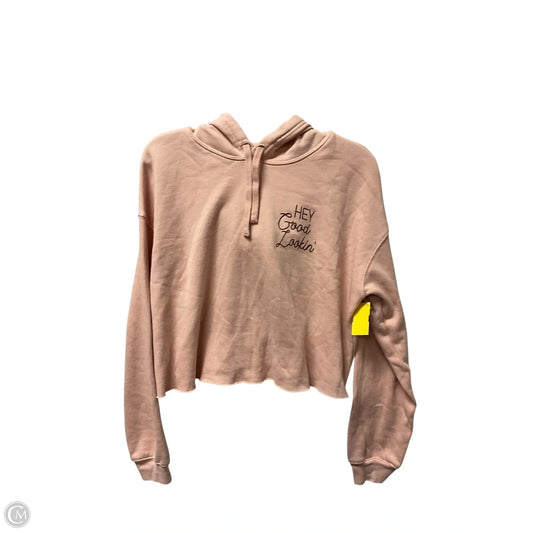 Sweatshirt Hoodie By Bella + Canvas In Pink, Size: L