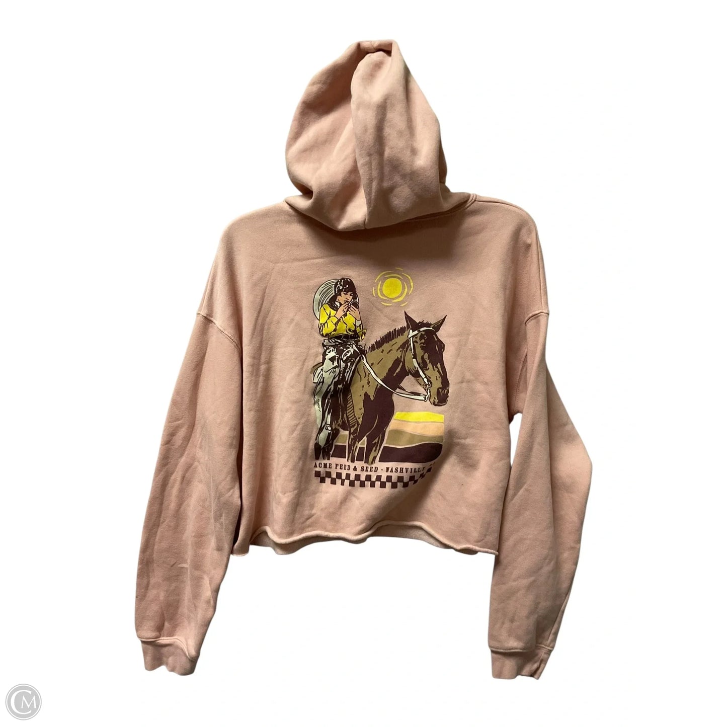 Sweatshirt Hoodie By Bella + Canvas In Pink, Size: L