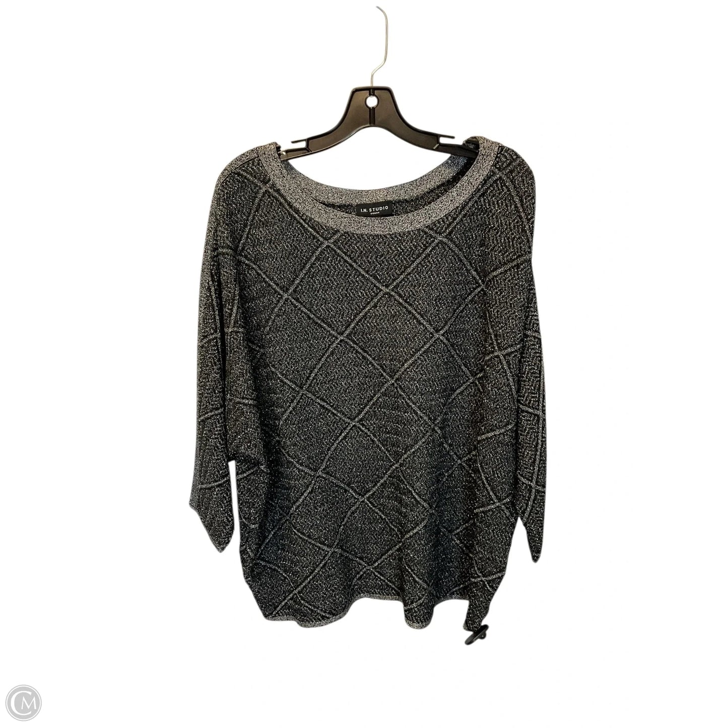 Top Long Sleeve By In Studio In Black, Size: 2x