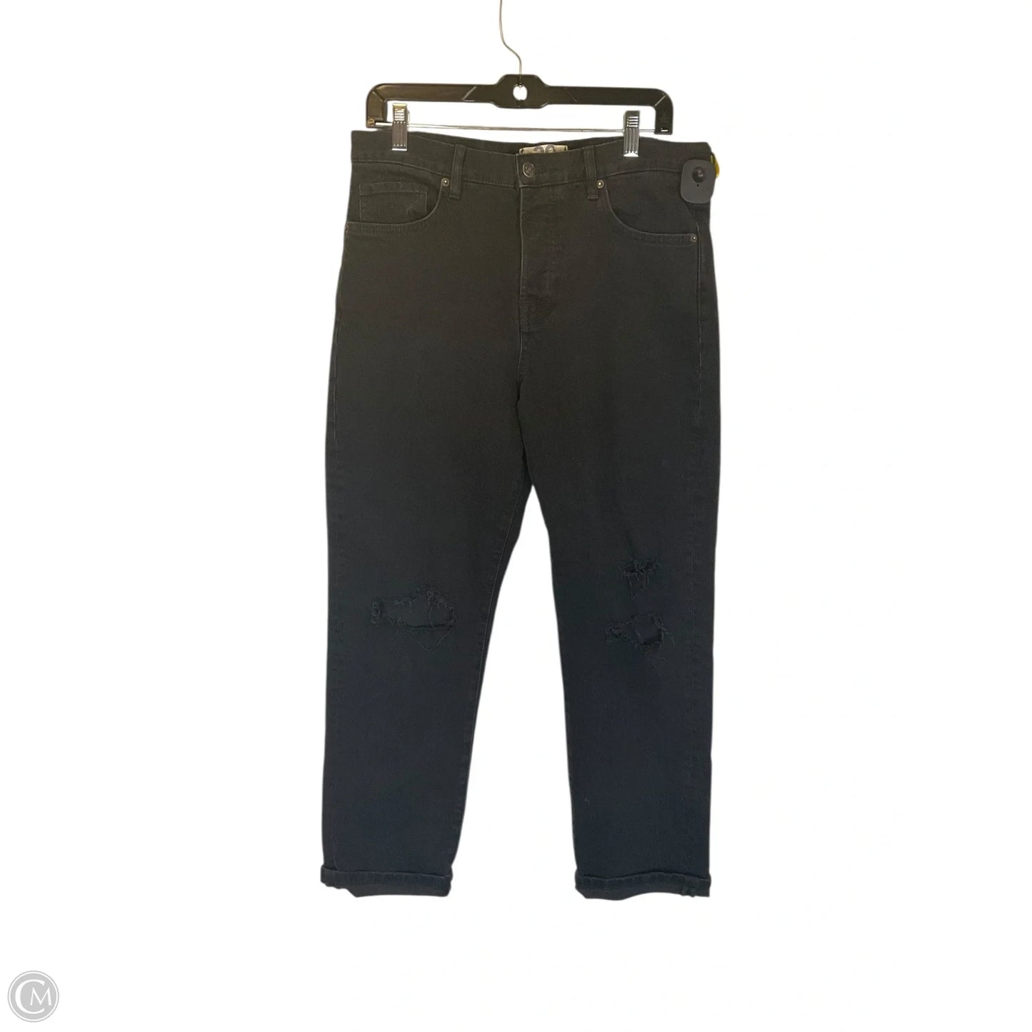 Jeans Straight By We The Free In Black Denim, Size: 4