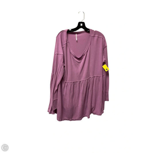 Top Long Sleeve By Free People In Purple, Size: L