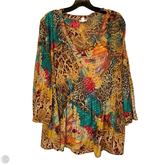 Top Long Sleeve By Clothes Mentor In Multi-colored, Size: 2x