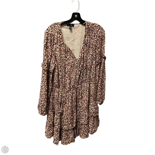 Dress Casual Short By Jessica Simpson In Brown & Red, Size: Xl