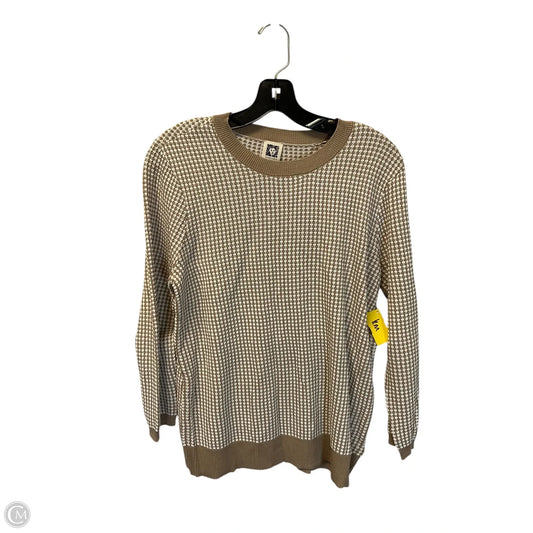 Top Long Sleeve By Anne Klein In Brown & Tan, Size: M