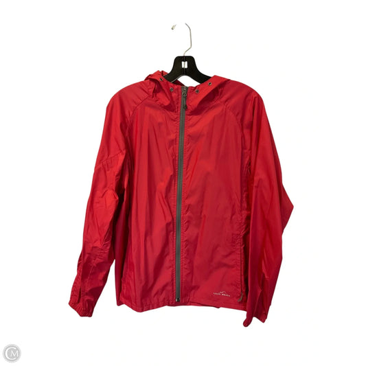 Jacket Windbreaker By Eddie Bauer In Red, Size: Xl