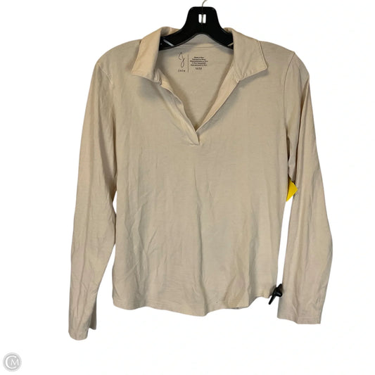 Top Long Sleeve Basic By Joie In Tan, Size: M