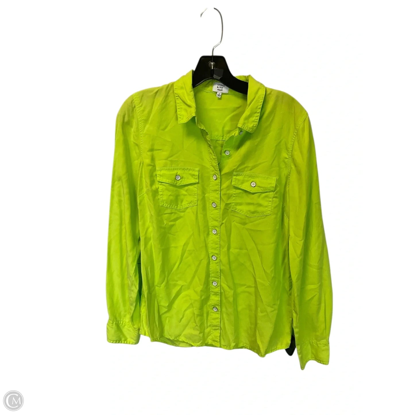 Top Long Sleeve By Crown And Ivy In Green, Size: S