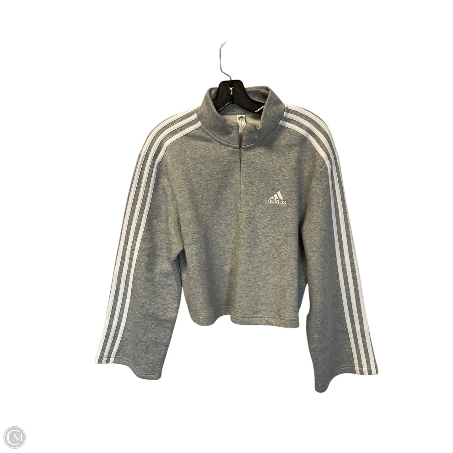 Sweatshirt Crewneck By Adidas In Grey, Size: M