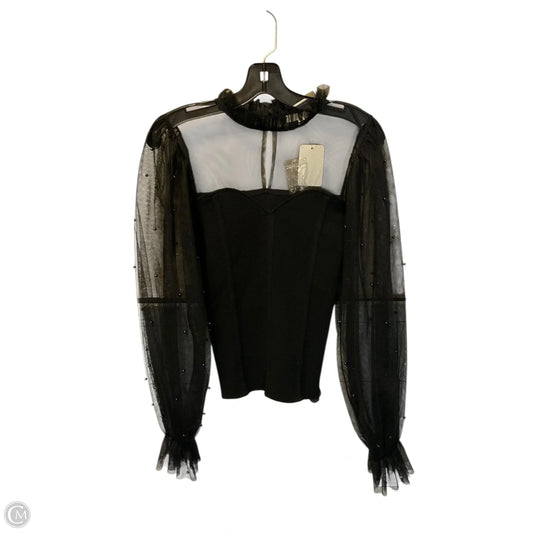Top Long Sleeve By Flying Tomato In Black, Size: S