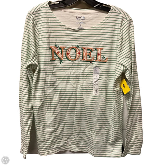 Top Long Sleeve By Croft And Barrow In Striped Pattern, Size: M