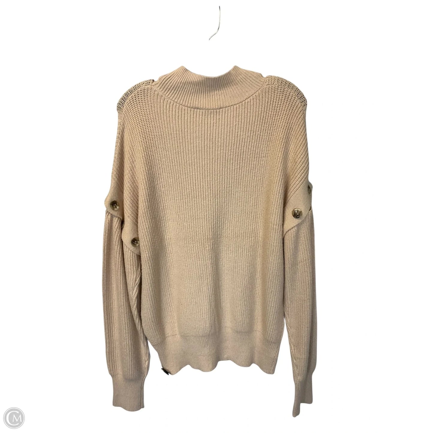 Sweater By Clothes Mentor In Cream, Size: L