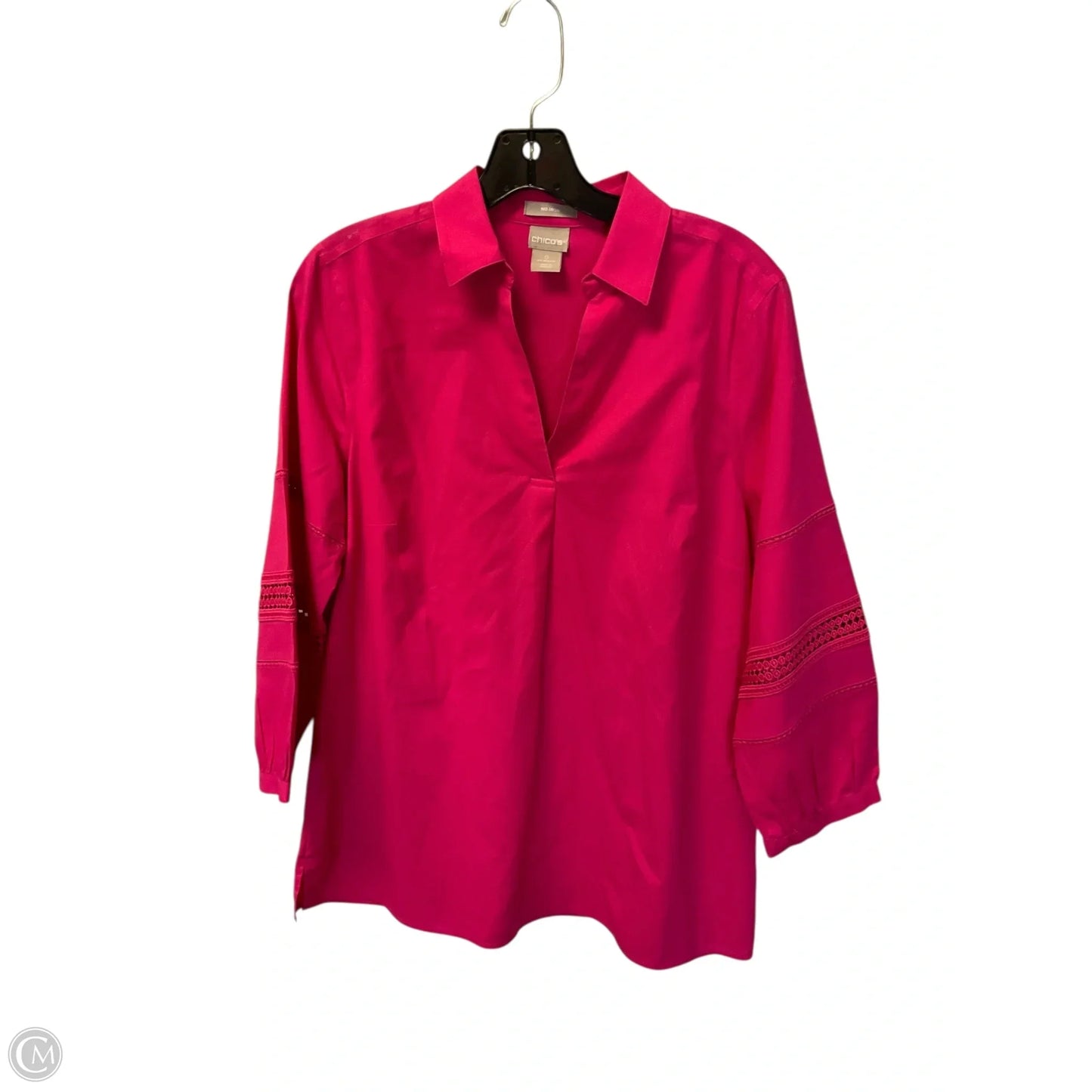 Top Long Sleeve By Chicos In Pink, Size: Xs