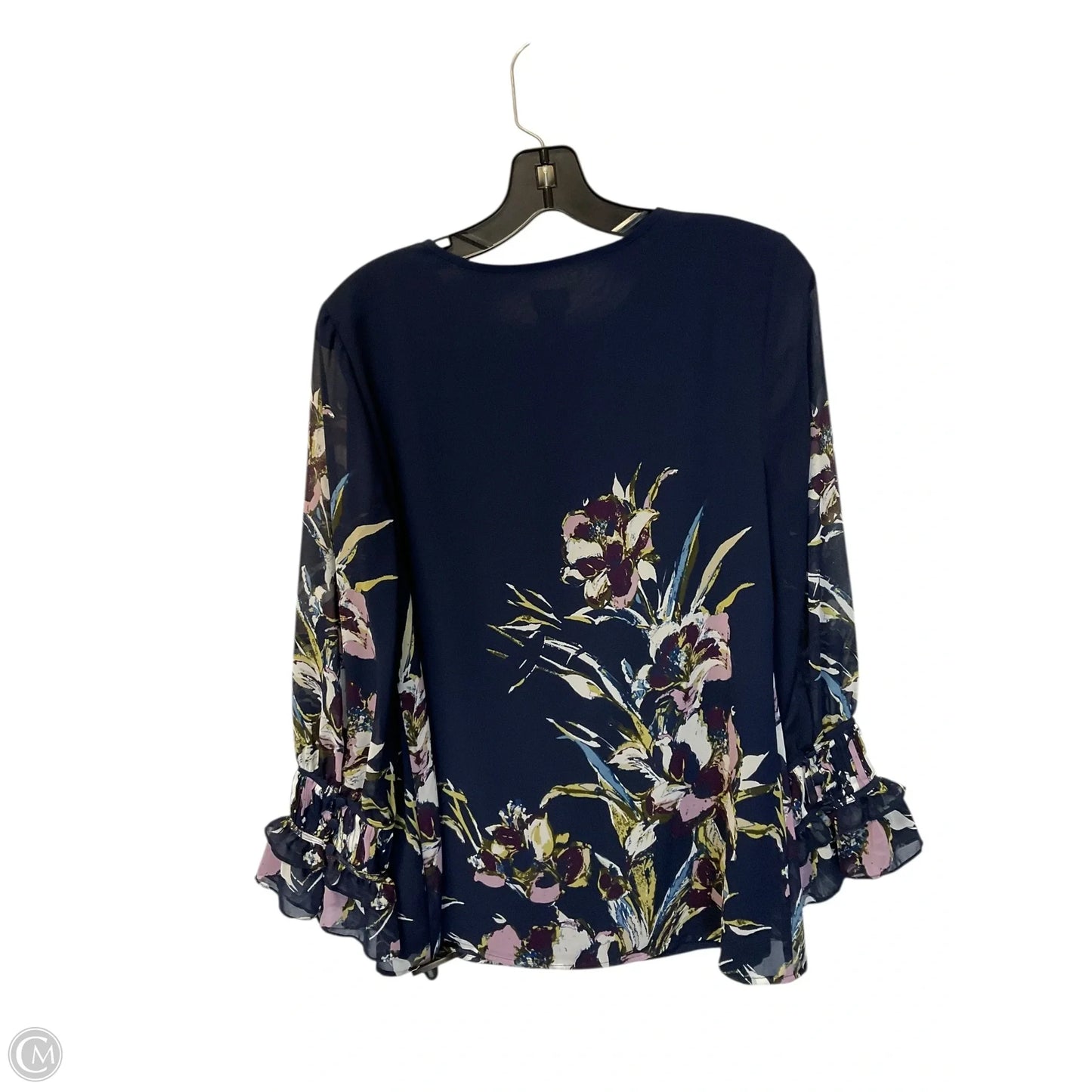Top Long Sleeve By Chicos In Blue, Size: S